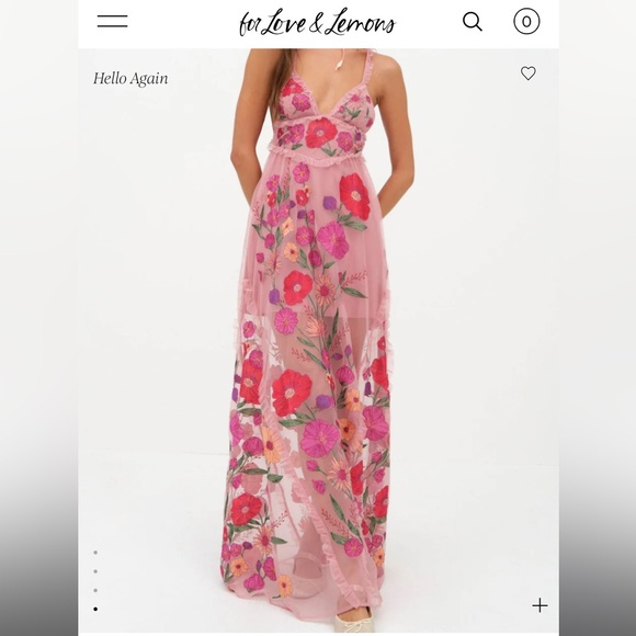 For Love and Lemons - Kaylee Maxi Dress - pink floral - Picture 2 of 9